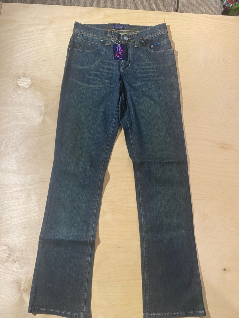 Y2K Lady Enyce Dark Blue Straight Leg Jeans 26 (RB)